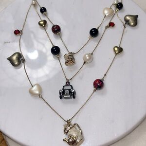 Betsy Johnson Three Tier Necklace